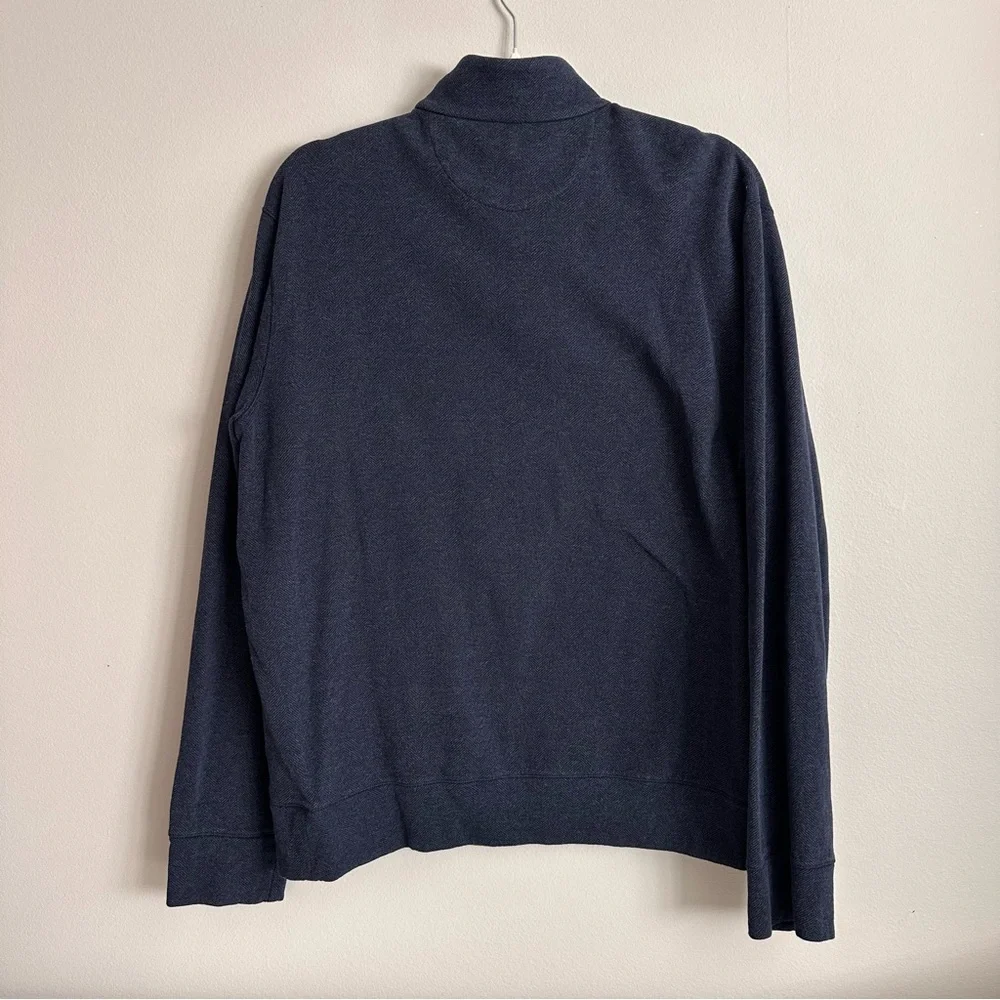 Polo Ralph‎ Lauren Men’s Quarter-Zip Pullover Navy Herringbone Medium